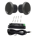 Herdio 160W 3 Inch Marine Boat Waterproof Speakers Motorcycle bluetooth Speaker Audio Stereo System For ATV UTV Outdoor (Gray)