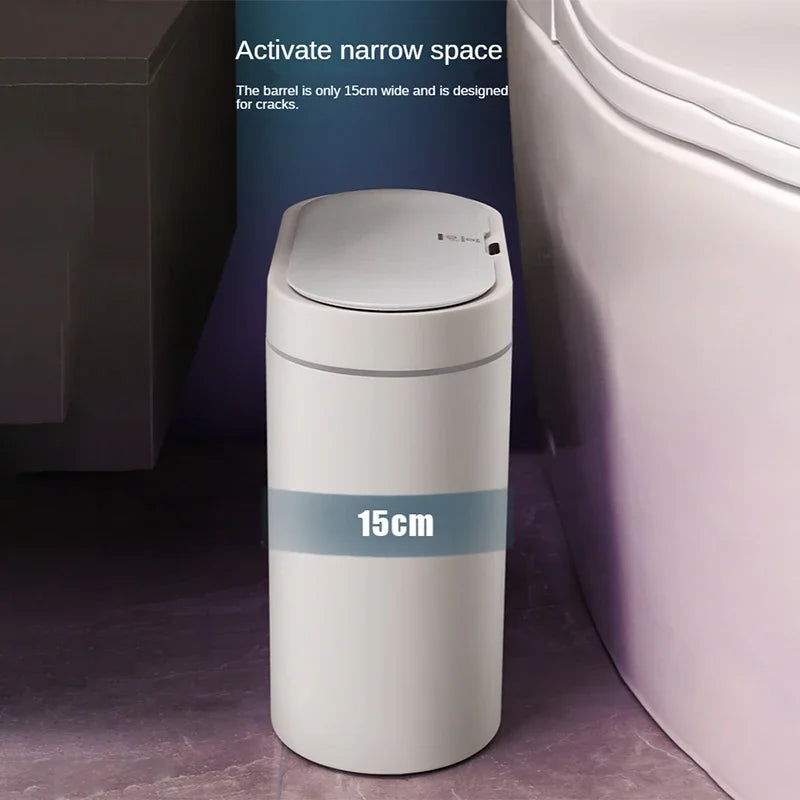 7L Trash Can Smart Sensor Automatic Household Electronic Kitchen Trash Bin Toilet Waterproof Narrow Seam Sensor Bin Trash Can
