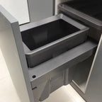 Large Hidden Kitchen Trash Can - Single Built-In Cabinet Pull-Out Slide-Out Garbage Bin for Bedroom Wastebasket