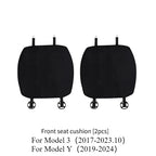 Seat Cover Cushion for Tesla Model 3 Y Flannel White Seat Protection Mat Anti-dirty Non-slip Cushion Car Interior Accessories