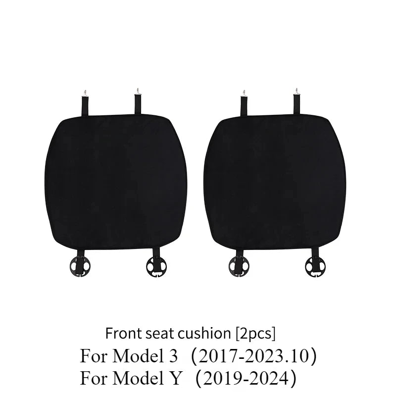 Seat Cover Cushion for Tesla Model 3 Y Flannel White Seat Protection Mat Anti-dirty Non-slip Cushion Car Interior Accessories