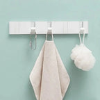 Foldable Coat Rack Wall Hanger Shelves Steel Shelf Behind Door Hooks Clothes Organizer Towel Rack Key Storage Bathroom Furniture