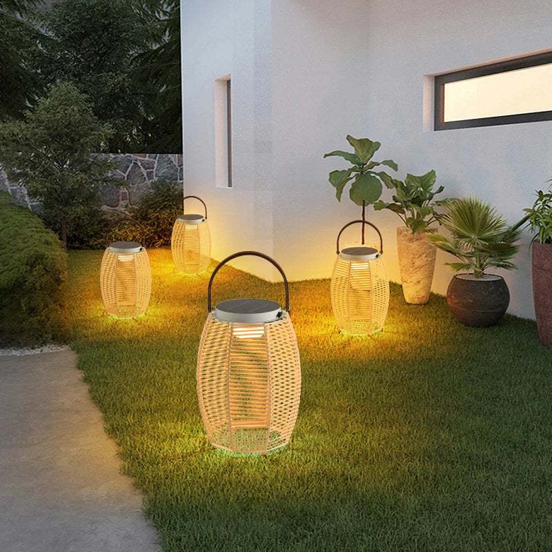 Outdoor Light Waterproof Garden Light Villa Garden Light Modern Simple Design Sense terrace atmosphere light Solar light woven