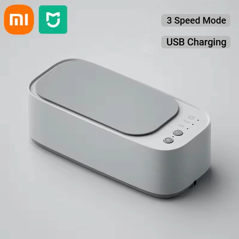 Xiaomi MIJIA Ultrasonic Cleaning Machine High Frequency Vibration USB Charging Battery 360°Jewelry Glasses Watch Ring Cleaner