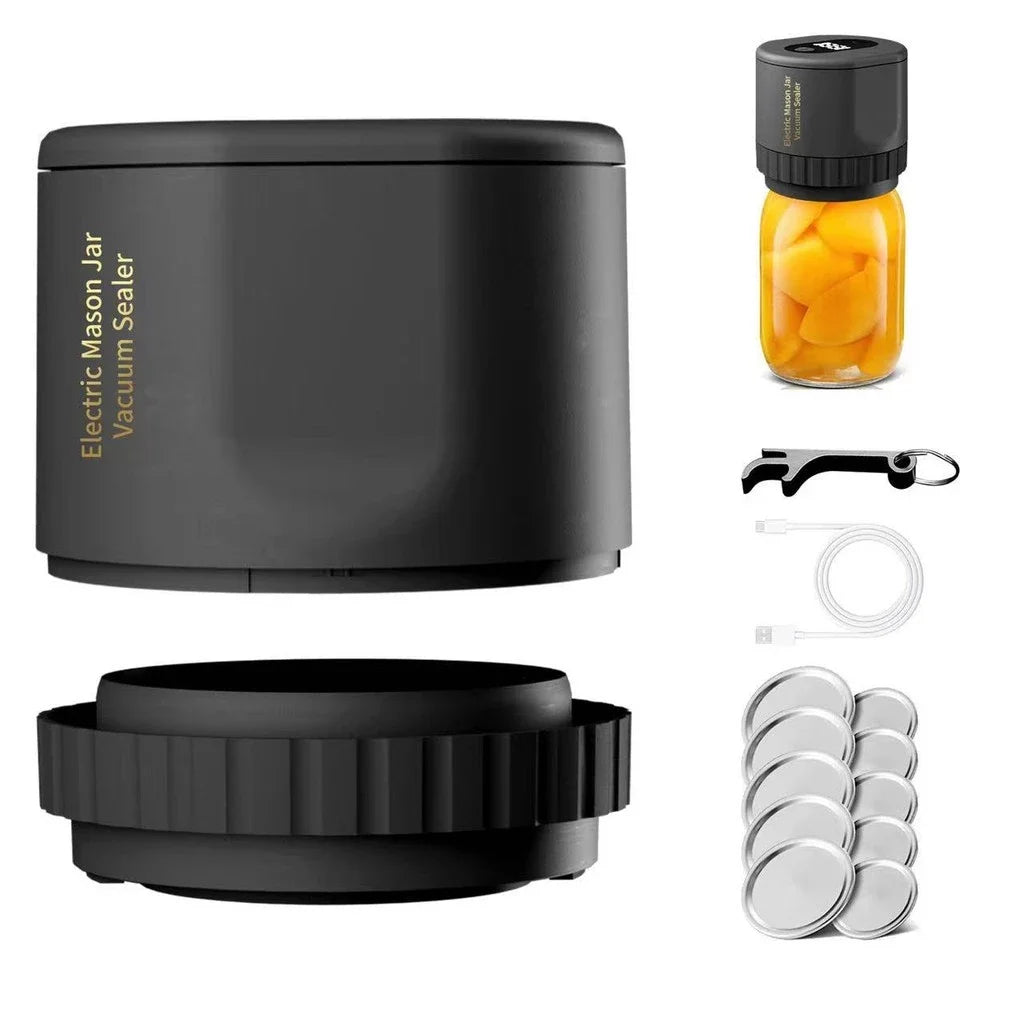 Electric Mason jar vacuum machine for home portable mason lid vacuum sealer for kitchen fruit preservation food storage seal