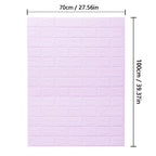 70cmx1/2/3/5/10m Brick Pattern Wall Sticker Decoration PVC 3d Wallpaper Waterproof Wall Sticker for Children's Room Home Bedroom