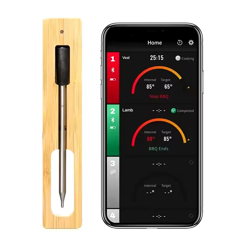 Smart Wireless Meat Food Thermometer Kitchen Cooking Tool Oven Grill BBQ Steak Bluetooth Temperature Meter Barbecue Accessories