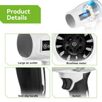 ONEVAN 2000W Brushless Cordless Electric Turbo Blowers 15000RPM Handheld Snow Dust Air Blowing Power Tool For Makita Battery Pin