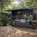 Customized Premium Complete Outdoor BBQ Island Kitchen with Grill Sink Full Appliances Waterproof Outdoor Cooking Station