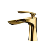 Golden Maple Leaf Single Hole Faucet Basin Faucet For Hot And Cold Household Use Raised Washbasin Washbasin Countertop Basin