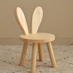 Creative Solid Wood Rabbit Ears Stool: Cute, Simple, And Decorative for Your Home