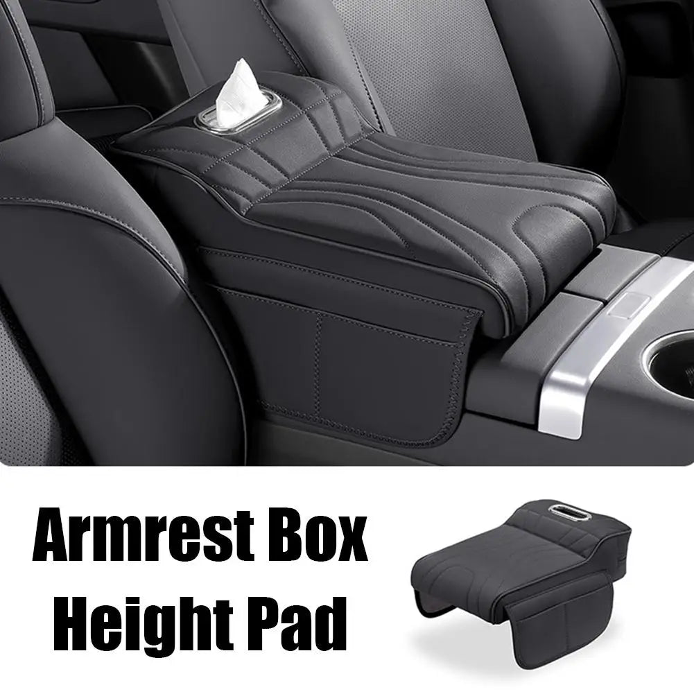 For Haval H9 2rd 2024 2025 Car Armrest Box Height Increase Pad Car Armrest Box Storage Bag Car Leather Protective Cover