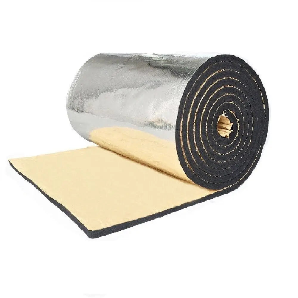 157"x39" Automotive Sound Deadening Insulation Mat - Aluminum Heat & Noise Barrier for Car, 5mm Thick X 400cm X 100cm