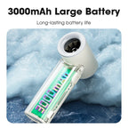 Handheld Turbo Fan Portable Strong Wind Adjustable 5 Speeds 3000mAh US