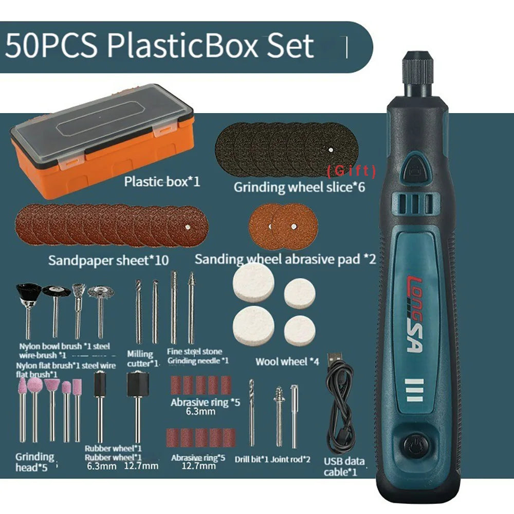 3.6V 5000-10000-15000r/min Electric Hand Drill Mini Engraver Drill Kit Tools Cordless Grinder Engraving Griding Drilling Machine