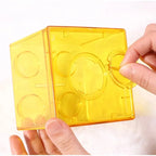 4 Pcs Clear Plastic Building Blocks Money Boxes Coin Savings Jars Children's Toys Gifts