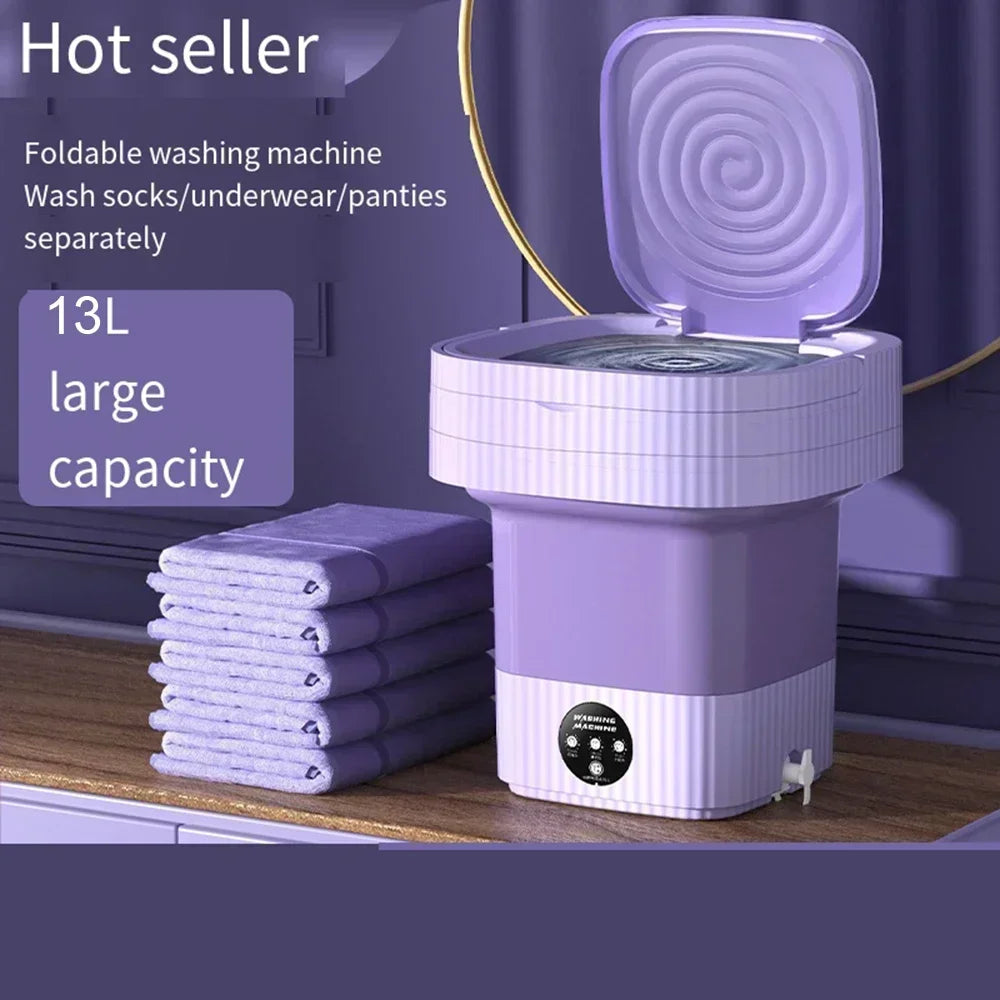11L Blue light Portable Washing Machine Underwear with Dryer Bucket So