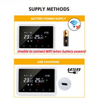 Tuya RF WiFi Smart Thermostat Temperature Controller for Gas Boiler Water Heating Wireless WiFi Thermostat Work with Alexa Googe
