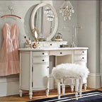 Modern Mirror Dresser Eithe Girl Makeup Luxury Women Wooden Dressing Table Storage White Large Coiffeuse Nordic Home Furniture