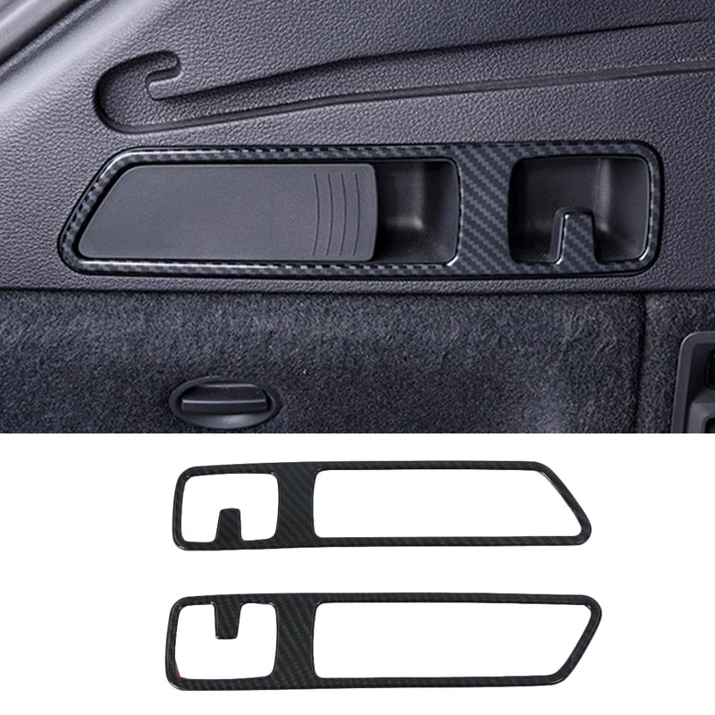 For Audi Q5 FY 2018 2019 2020 2021 Car Styling Interior Door Window Handle Panel Strips Cover Trim Carbon Fiber ABS