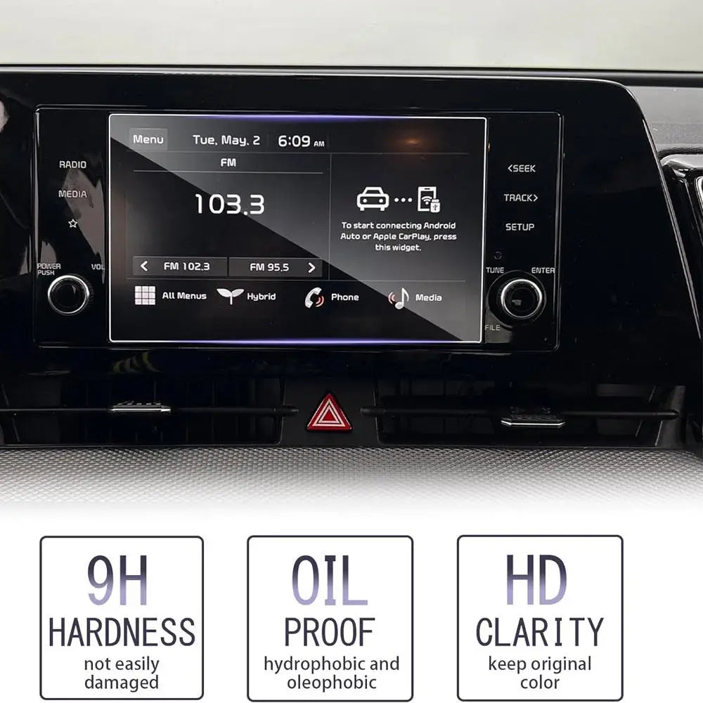 Tempered glass screen protector film For Kia Sportage NQ5 2022 2023 8 inch Car radio  Navigation Interior anti-scratch fitting