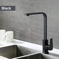 Black/silver Kitchen Faucets 7-shaped Copper Alloy Kitchen Hot And Cold Mixing Faucet Single Handle Deck Mounted