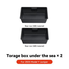 YZ For Tesla Model Y Juniper 2025 Underseat Storage Box Seats Drawer TPE Hidden Storage Tray Push Pull Car Organizer Accessories