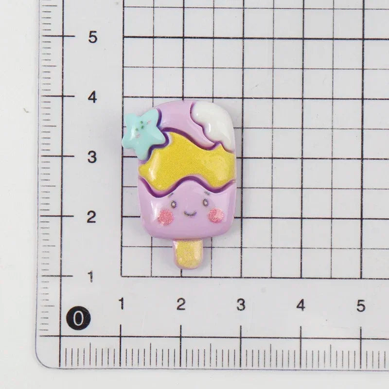 10/100pcs Cartoon Beach Umbrella Slippers Series Decorated Flatback Resin DIY Cabochon Crafts Supplies Hair Clips Decor Material