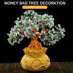 Lucky Money Tree Chinese Gold Ingot Crystal Fortune Tree Ornament Wealth Ornament Home Office Table Decoration Tabletop Crafts