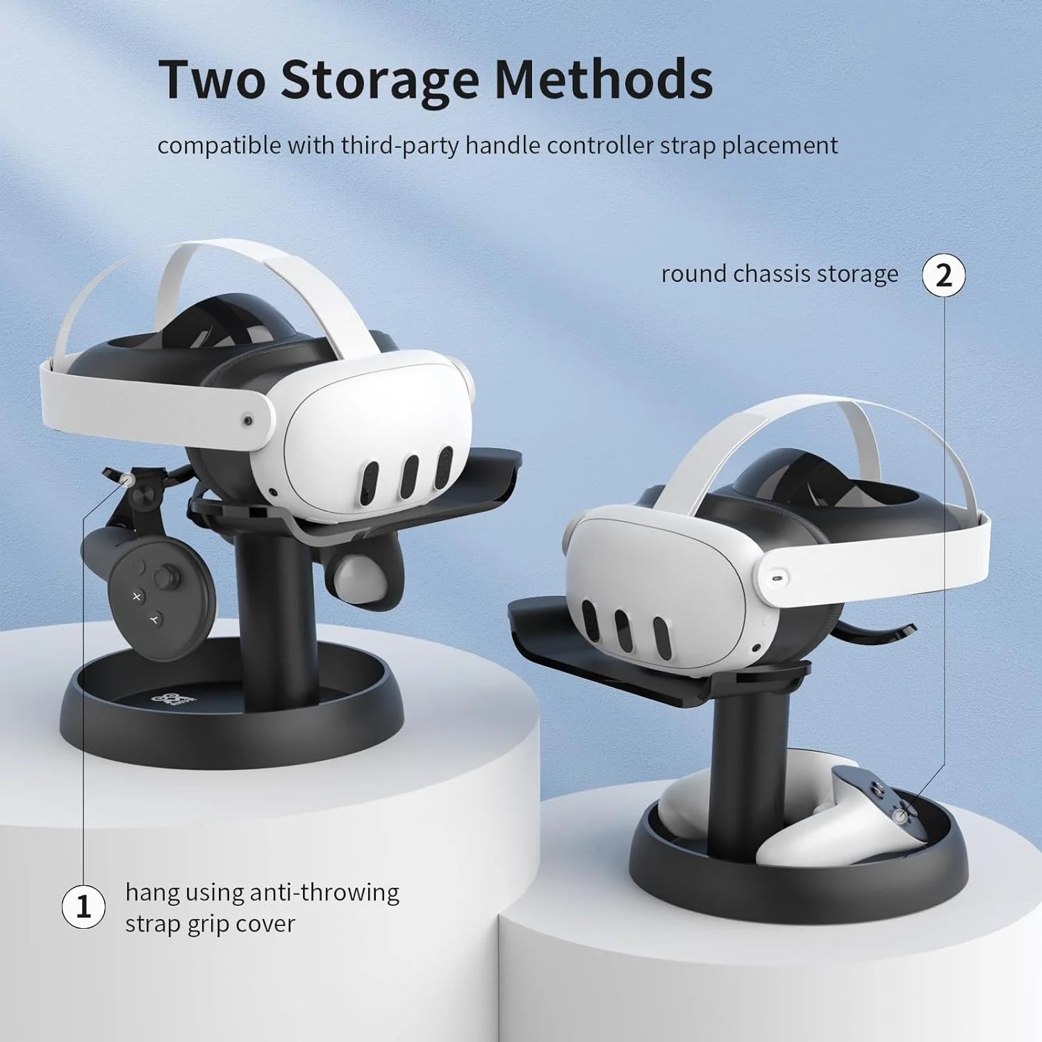 AMVR Stand Compatible with Meta Quest 3 Accessories Universal VR Headset Display Dock Holder for Quest 2/Pico 4/Vision Pro PSVR2