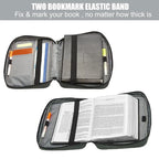 Large Bible Cover Book Holy Cover Case Carry Bag Waterproof Storage Bag Multiple Pockets Church Bag With Handle To Hold Pen Book
