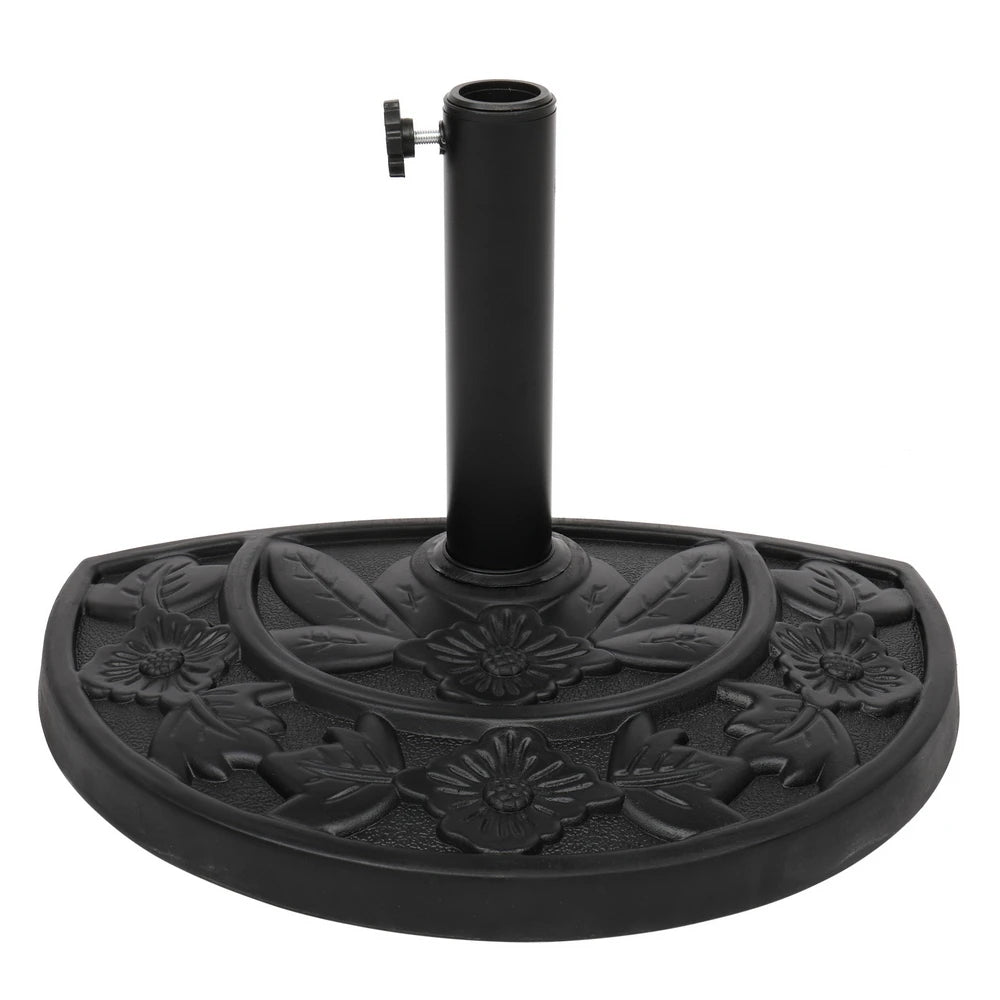 50*25*31cm Umbrella Seat Semi-circular Resin Black