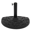 50*25*31cm Umbrella Seat Semi-circular Resin Black