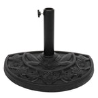 50*25*31cm Umbrella Seat Semi-circular Resin Black