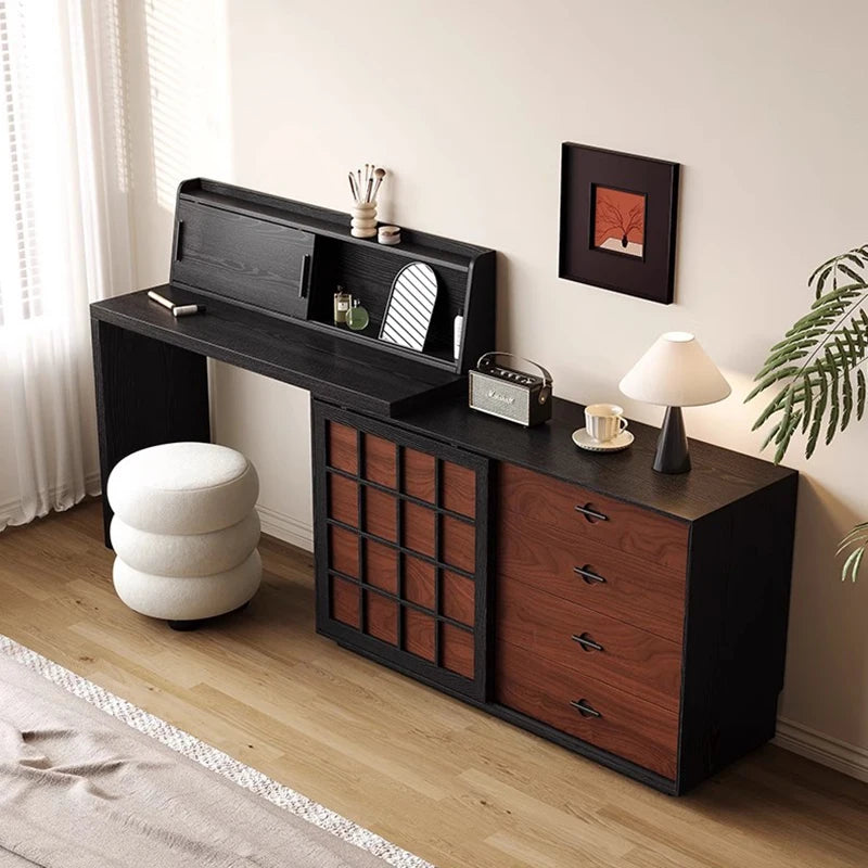 Wood Cosmetics Vanity Table Bedroom Makeup Drawers Mirror Chair Modern Dressing Table Cheap Cosmetics Penteadeira Home Furniture