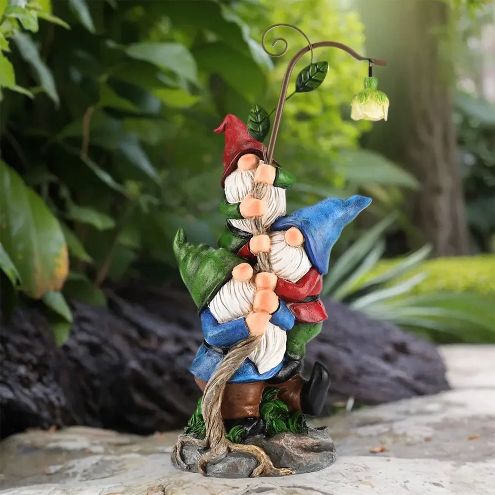 Gnome Garden Statues Fairy Garden Gnomes Decor Faceless Dwarf Doll Resin Statue Collection Outdoor Garden Decor Ornaments