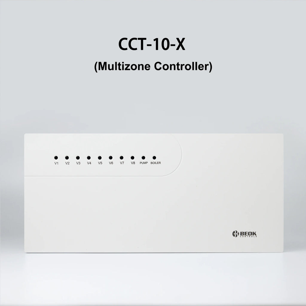 Beok Wireless Zone Thermostat Controller for Gas Boiler Water Floor Heating System 8 Sub-chamber and Actuators BOT306 Series