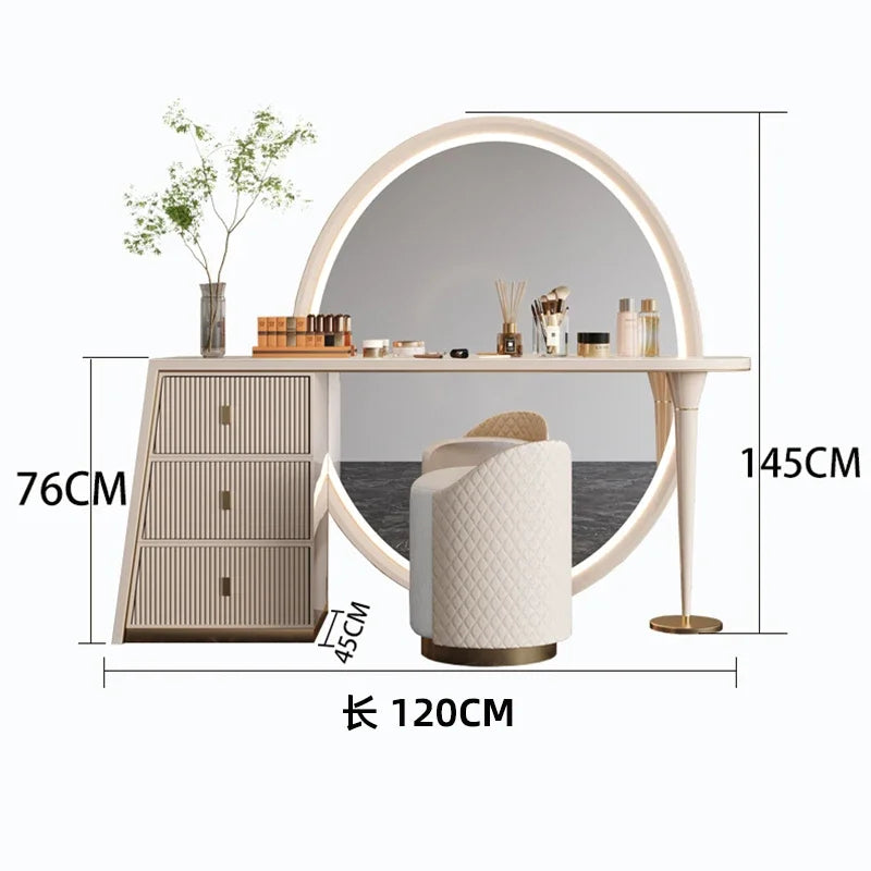 Hairstyles Dressing Makeup Vanities Table Mirror Chair European Coffee Modern Dressing Makeup Nail Wood Penteadeira Furniture