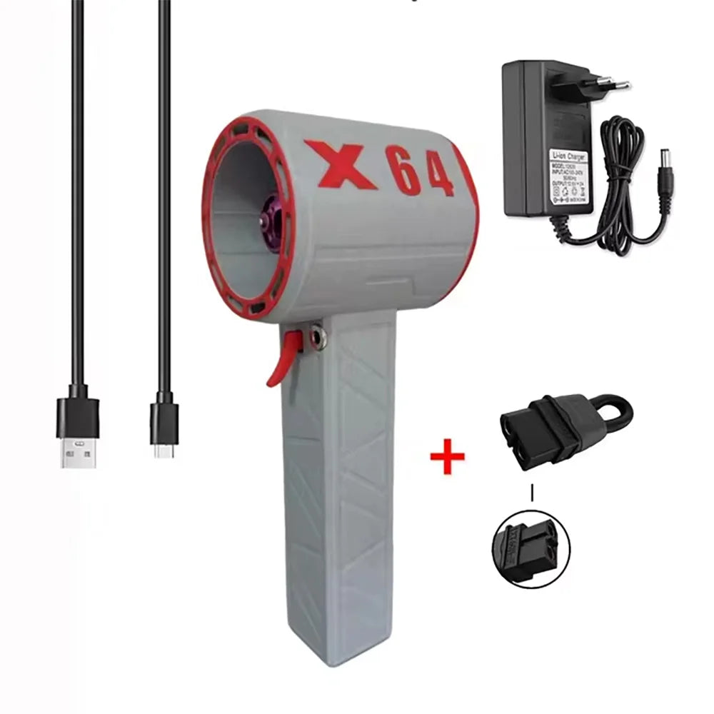 X64 Violent Blower Handheld Turbo Jet Fan 64mm Brushless Powerful 1400G Thrust 1000W Highpower Duct Fan Turbo Fan Car Air Blower