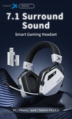 XIBERIA Wireless Gaming Headphones K03S Pro 7.1 Surround Sound 2.4GHz 4 Mode Headsets Gamer 2000mAh Battery Low Latency IEM