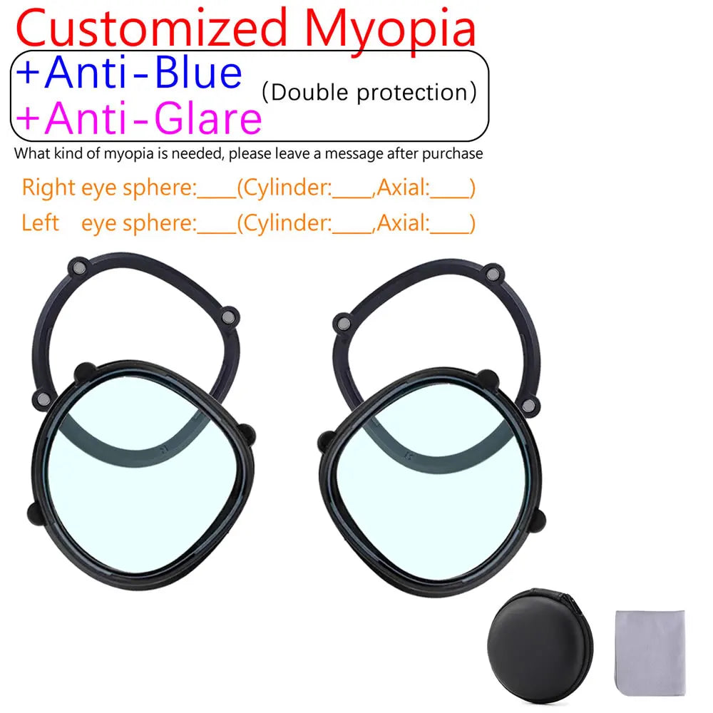 Myopia Lens Protection VR Eyeglass for Quest 3S Prescription Lenses Anti Blue Quest 2 Myopia Lens VR Glasses Accessories