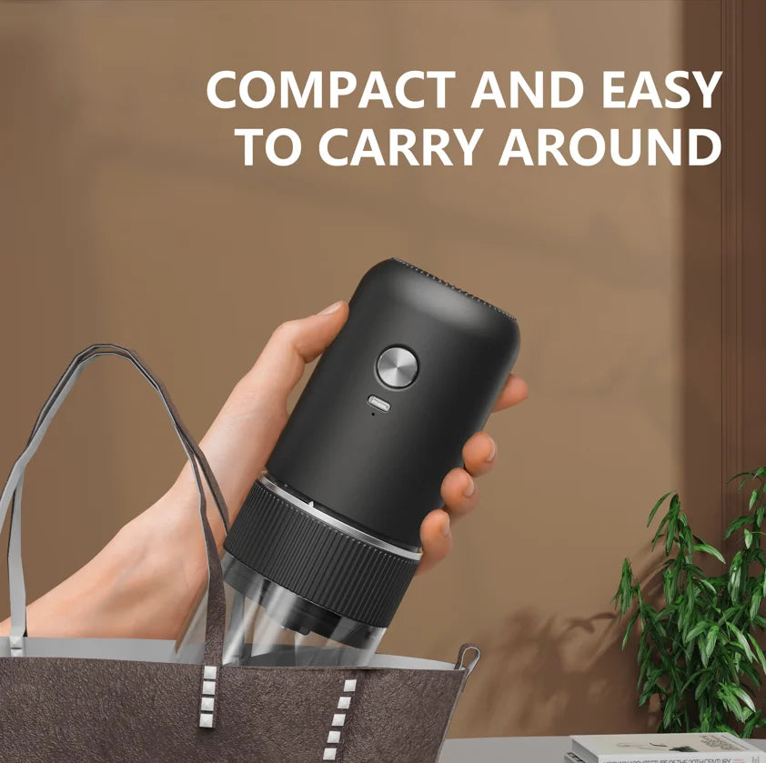2024 New Electric Coffee Bean Grinder Ceramic Grinding Core Wireless Adjustable Automatic Electric Coffee Grinder Handheld Home
