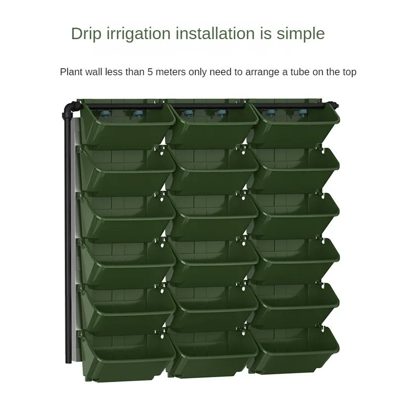 Garden Plant Walls Flower Pots Enclosures Hanging Plastic Containers Horticultural Flower Beds Vertical Greening Planting Boxes