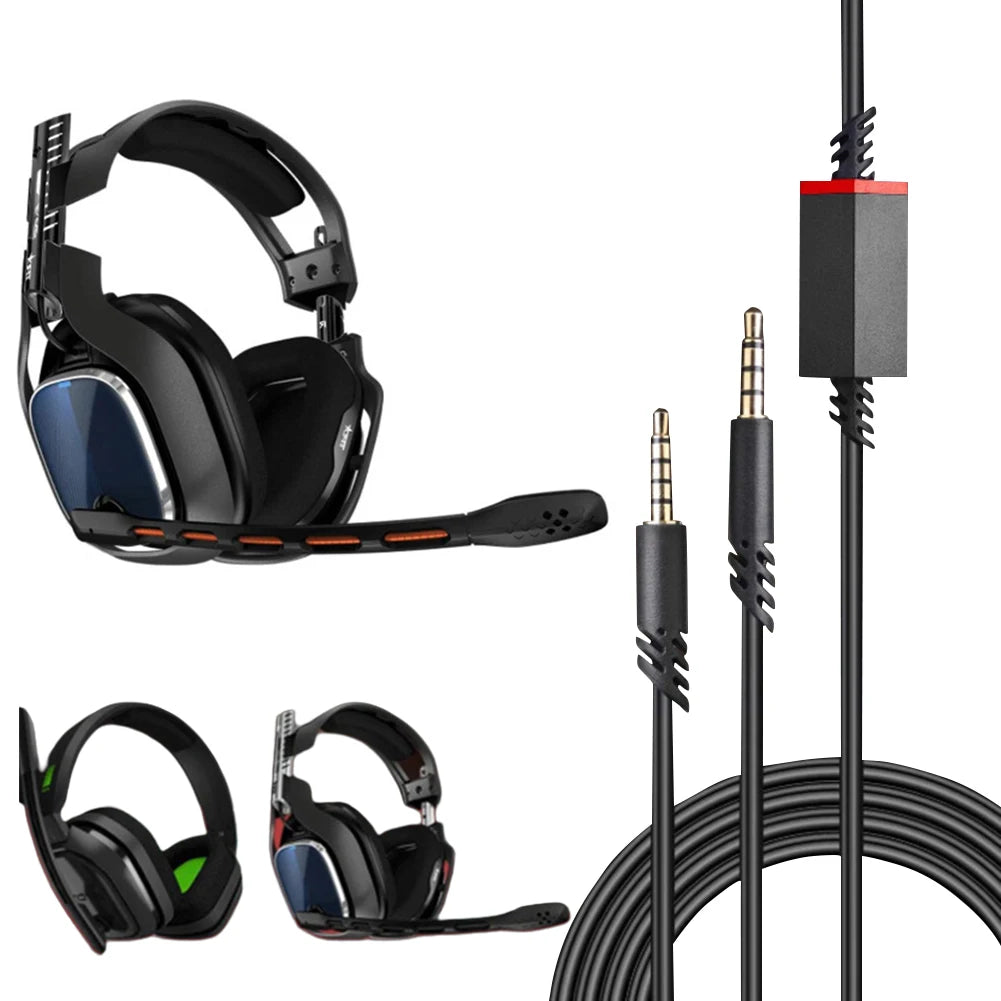 Replacement Headset Cord Audio Cable Inline Mute Cord for Astro A10 A30 A40 A40TR A50 Gaming Headset for PS4 Controller