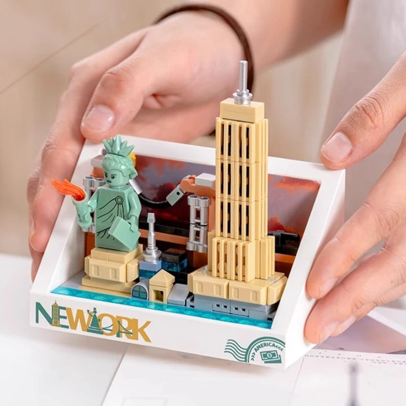 New York Magnetic Refrigerator Magnet Building Blocks Accessories London Landmark Building Paris Small Particle Model Toy Gift