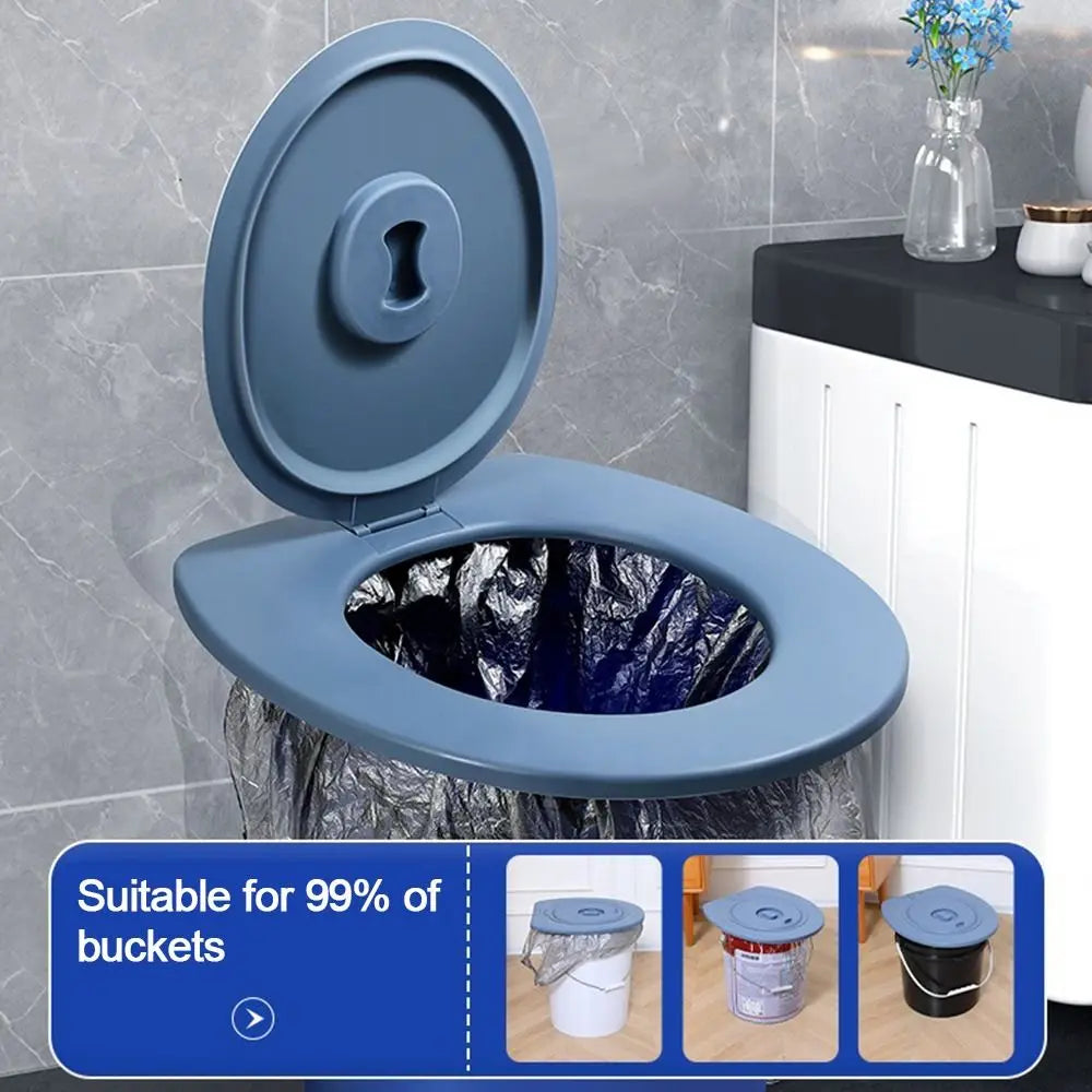 Durable Plastic Toilet Seat Lid Potty Seat Removable Movable Toilet Lid Camping Bucket Seats Home Outdoor Accessory