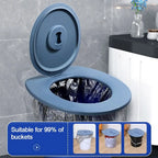 Durable Plastic Toilet Seat Lid Potty Seat Removable Movable Toilet Lid Camping Bucket Seats Home Outdoor Accessory