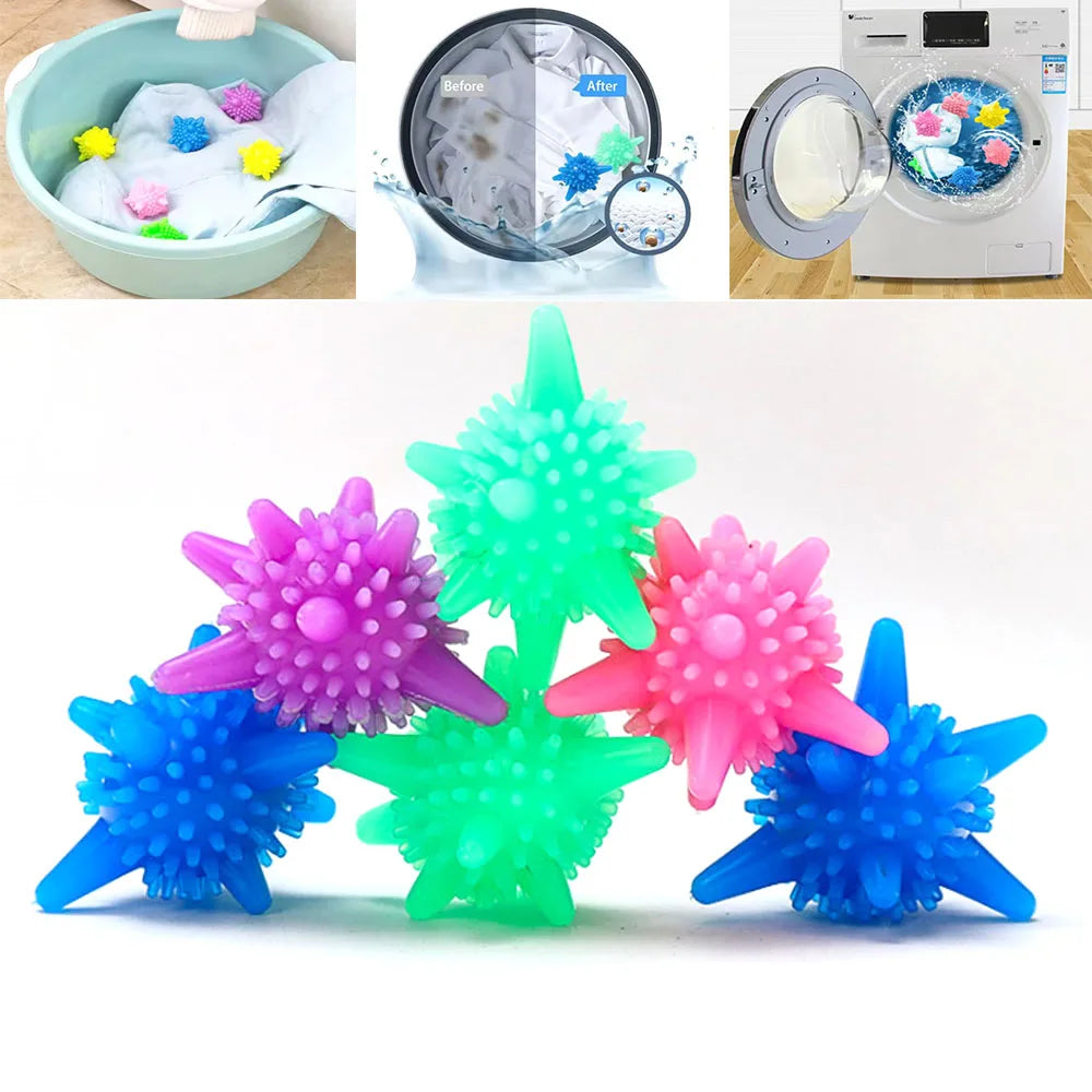 1/5/10Pcs/Set Laundry Ball Reusable Household Washing Clothes Softener Remove Dirt Clean Shape PVC Solid Cleaning Balls