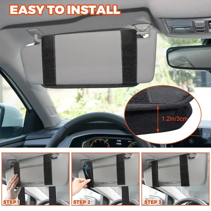 Car Sun Visor Organizer Universal Car Sunshade Storage Clip for Car Accessories Molle Hunting Gears Bag