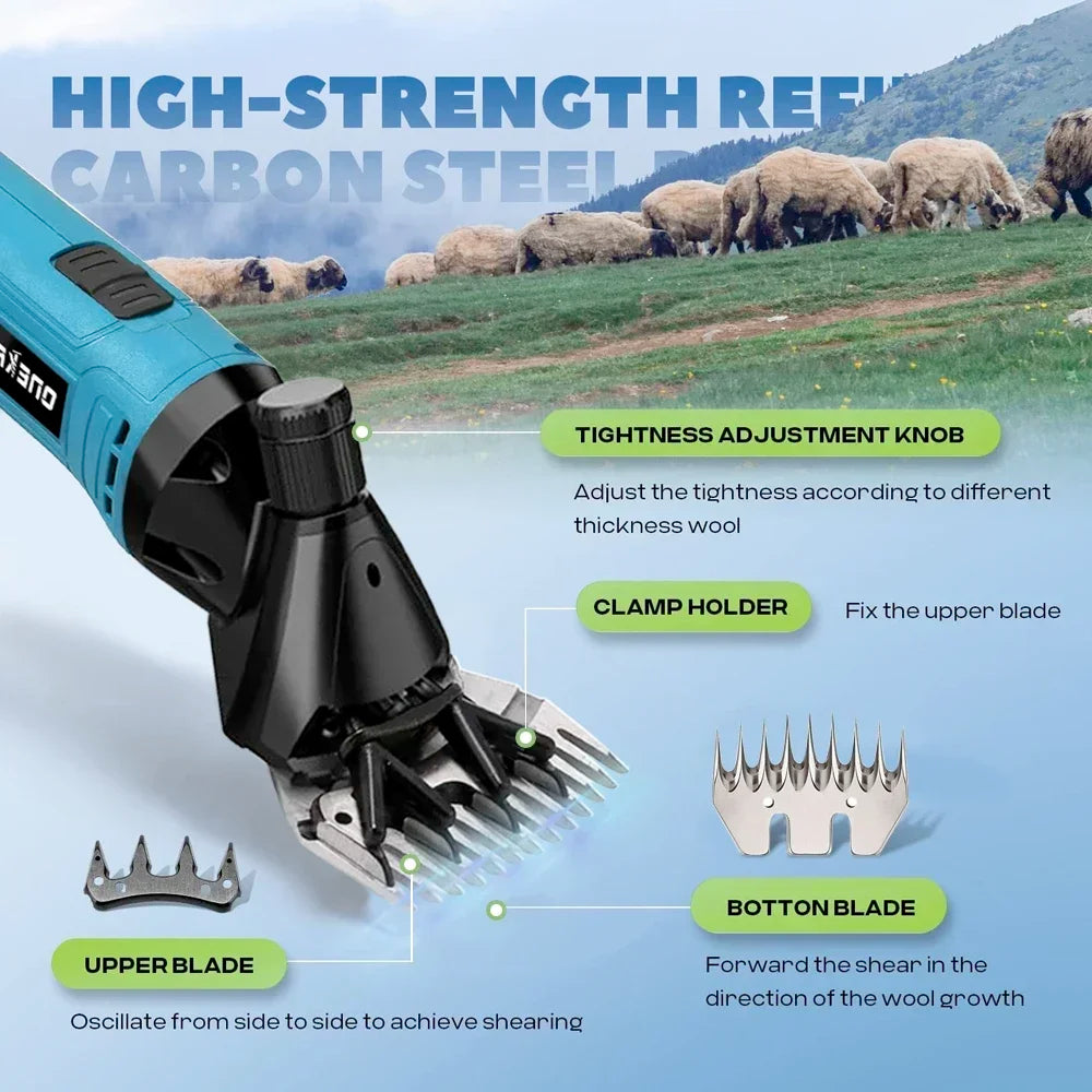 Wireless 6 speed 13 teeth Electric Wool Shears Pet Clipper Machine Goat Horse Hair Scissor Sheep Shearing for Makita 18V Battery
